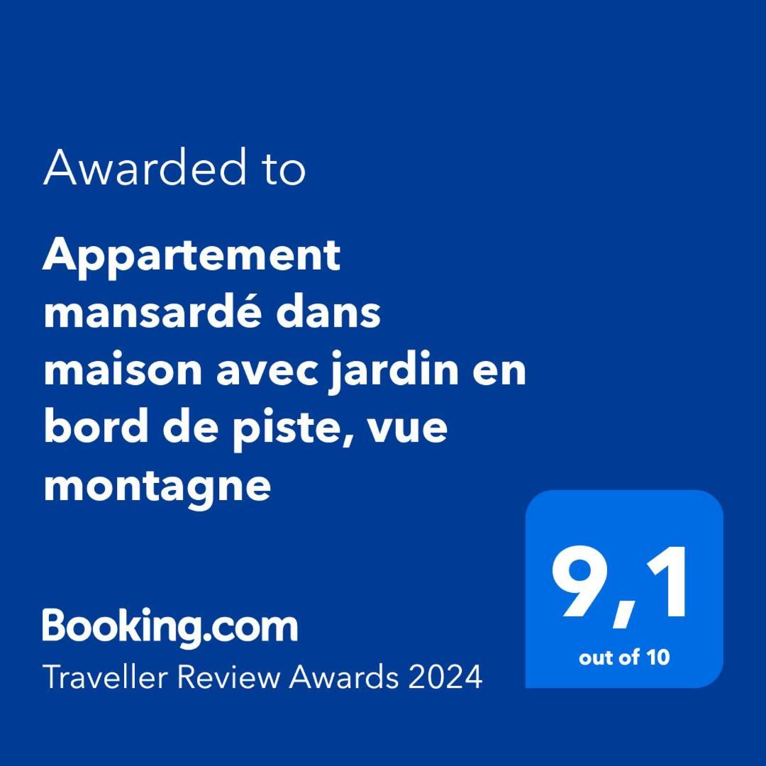 Logement Mansarde Dans Maison Avec Jardin En Bord De Piste, Vue Montagne Les Houches Kültér fotó