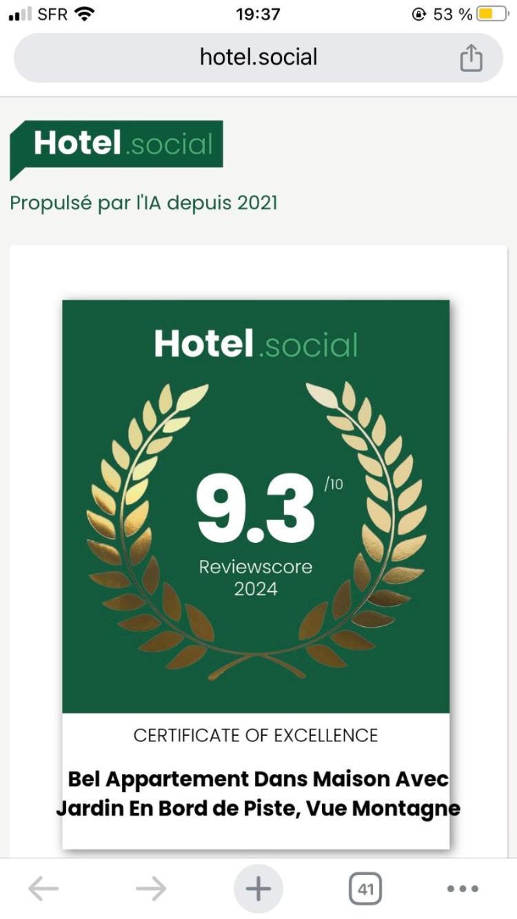Logement Mansarde Dans Maison Avec Jardin En Bord De Piste, Vue Montagne Les Houches Kültér fotó
