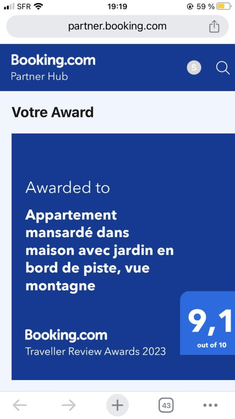 Logement Mansarde Dans Maison Avec Jardin En Bord De Piste, Vue Montagne Les Houches Kültér fotó